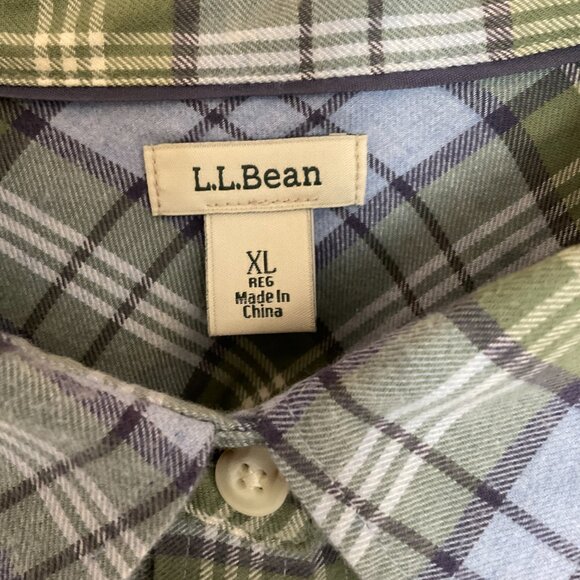 LL Bean Women's 100% Cotton Flannel Shirt Size XL Regular - Picture 3 of 4